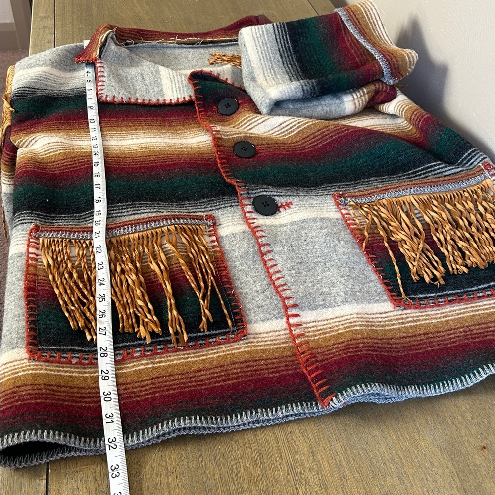 Vintage Eclectic Grandpa Woolrich Wool Custom Made Southwest Blanket Jacket XL. - Picture 15 of 16